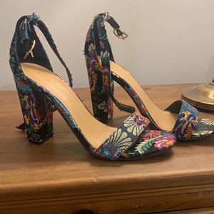 Ankle strap chunky heels